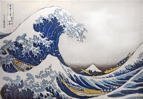 La Grande Vague au large de Kanagawa: Une symphonie marine en bleu et blanc !